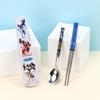 Lilpang Tobot Junior Slim Vacuum Stainless Steel Spoon Case 3P, Mixed Colors, Spoon + Chopsticks + Case, 1 Set