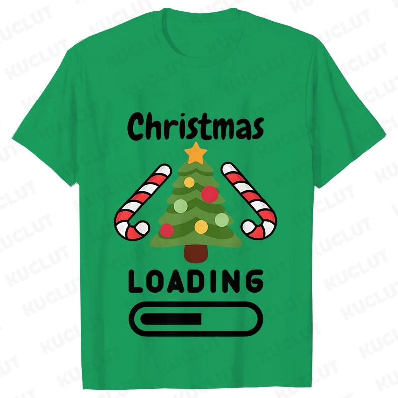 Christmas Loading Graphic TShirt Unisex Clothing Casual Short Sleeve Tees Happy New Year Tshirt Fashion Merry Christmas Y2k Tops