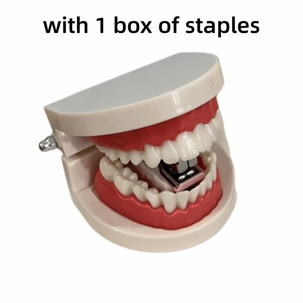 Funny Denture Model Stapler Creative Halloween Desktop Decoration Holiday Entertainment