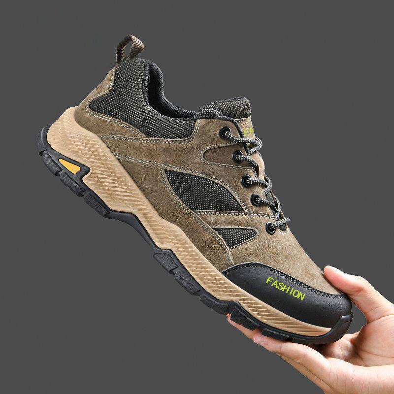 New Autumn Outdoor Hiking Shoes Hiking Casual Shoes Sports Shoes Breathable Soft Sole Low-top Lace-up Work Shoes