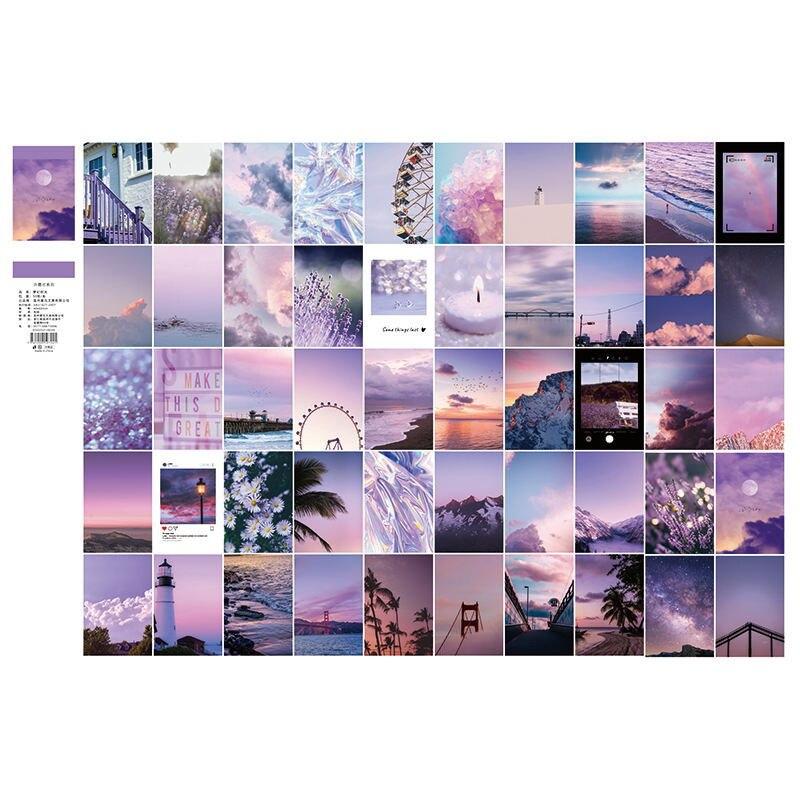 50 Sheets Vintage Paper Sticker Book DIY Diary Planner Decoration Scenery INS Sticker Album Phone Scrapbooking Kawaii Stationery