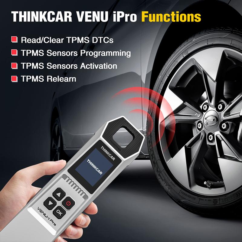 2026 Новый THINKCAR VENU-I PRO Диагностический инструмент давления в шинах TPMS Программирование датчиков 315 МГц/433 МГц Работает с THINKTOOL/689BT