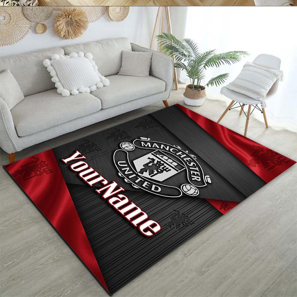Manchester Personalized Text Floor Rug Office Rug Perfect for Dining Room Entryway Playrooms Study room Antislip Carpet Office home decor