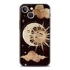Чехол для телефона 'Луна Солнце' для iPhone 17 16 15 Pro Max 11 12 13 14 7 8 Plus SE 2020 X XR XS Мягкий Черный