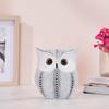 Современная стильная счастливая сова смола арт фигурка экспонат (белый), 13 х 6,5 см