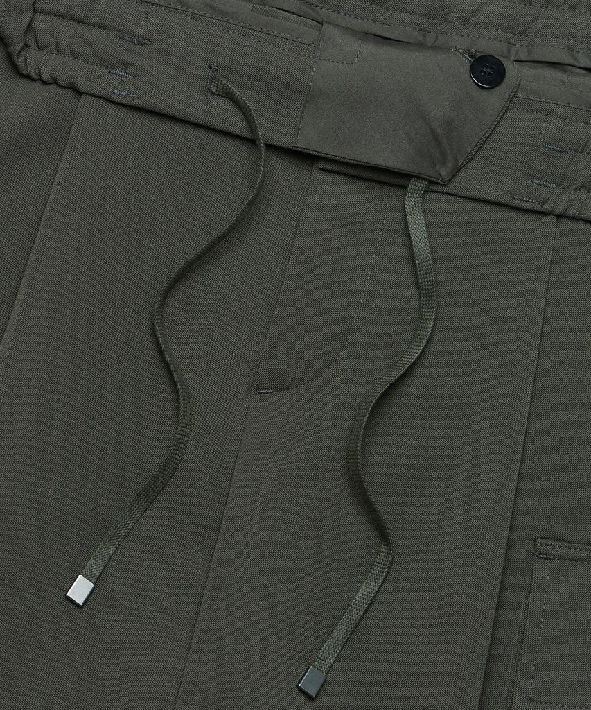 MUSINSA STANDARD Wide Banding Cargo Half Slacks [Dusty Khaki]