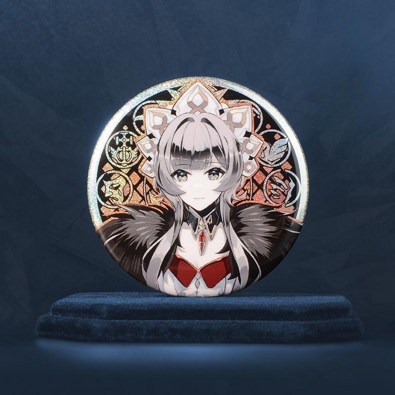 58 мм броши Genshin Impact Fatui, жестяные булавки с изысканным дизайном Arlecchino Childe Dottore, идеально подходят для значков и украшений для косплея