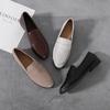 Single Shoes Women's New Retro British Style Small Foot Leather Shoes Women's Large Size Women's Shoes Flat Shoes