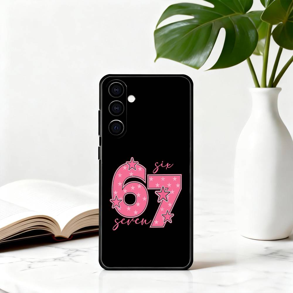 Шесть Семь 67 SS Чехол для телефона Черный Силиконовый Мягкий Для Samsung Galaxy A73,A72,A71,A70,A53,A52,A51