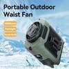 10000mAh Outdoor Portable Waist Fan Hanging Neck Fan Strong Wind with Power Bank LED Lighting for Sports Courier Outdoor Working