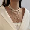 Модный Многослойный Кулон Морская Звезда Океанский Стиль Богемный Ракушка Раковина Имитация Жемчуга Бусины Ожерелье Летний Пляж
