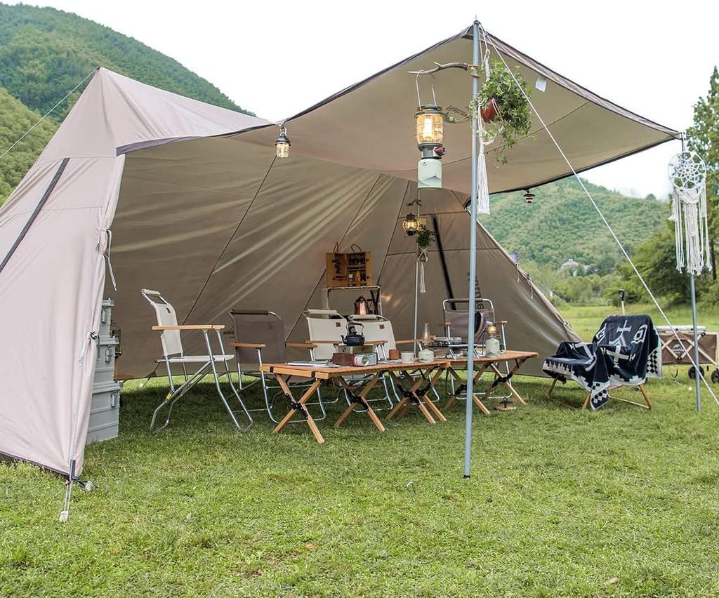 Naturehike Official Shop Pup Shelter Tarp For With Side Canopy Pole Shelter With Projector Tarp Water Pressure Resistance Family Military Outdoor