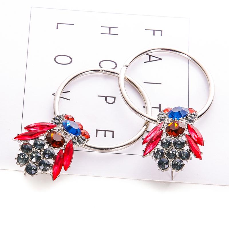 Новые модные преувеличенные стильные женские большие круглые серьги с блестящими кристаллами и Рейном, изысканные роскошные женские серьги, ювелирные изделия, подарок