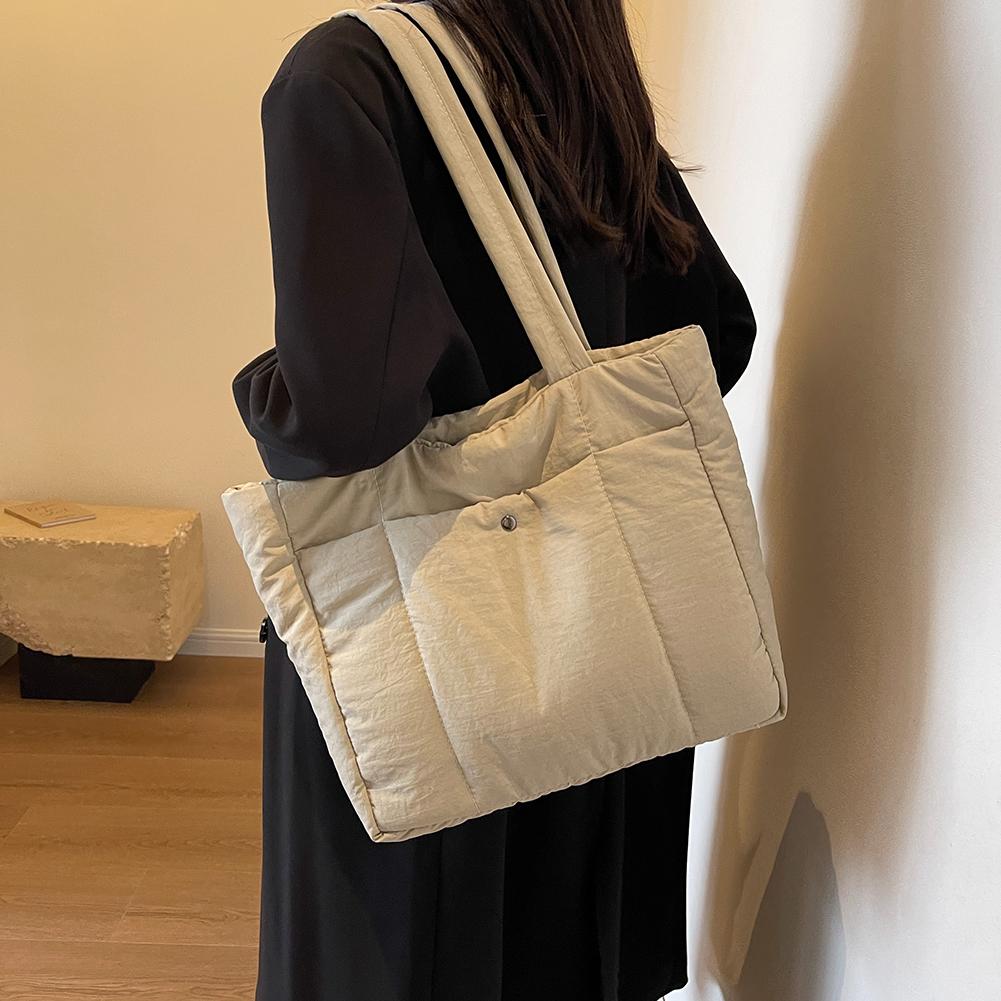 Сумки женские зимние сумки на плечо с хлопковой подкладкой однотонные большие сумки подмышками женские стеганые сумки для поездок на работу сумка-тоут