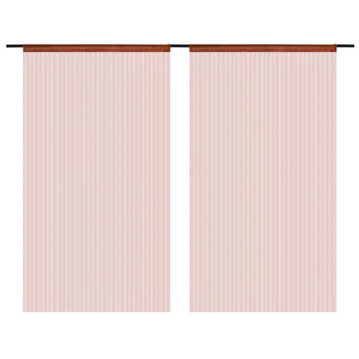 VidaXL String Curtain 2 Pcs 100 X 250 Cm Brown