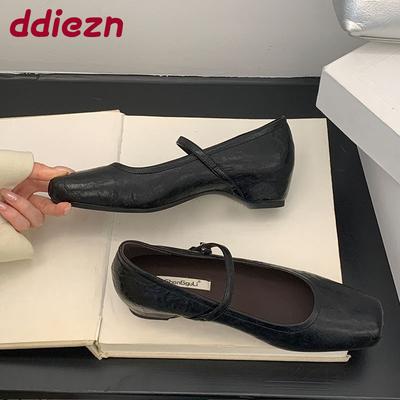 Мода Мода Ремешок с пряжкой Женские балетки Мэри Джейн Обувь с увеличивающей рост обувью Женские неглубокие Женские балетки