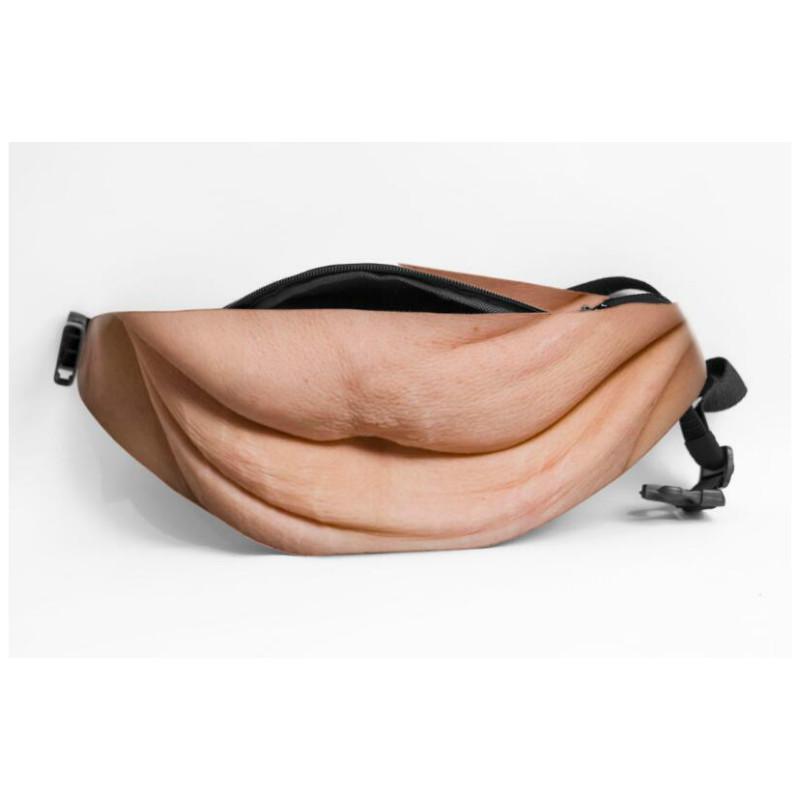 3D Beer Belly Waist Bag PU Novelty Anti-theft Organizer Pouch Fanny Pack