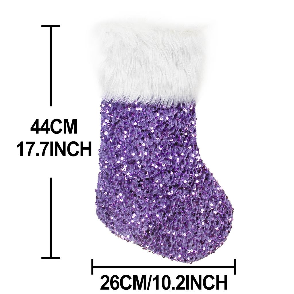 Christmas stocking festival decorations sequins 26-letter tree hangers gift bags socks hotel party supplies