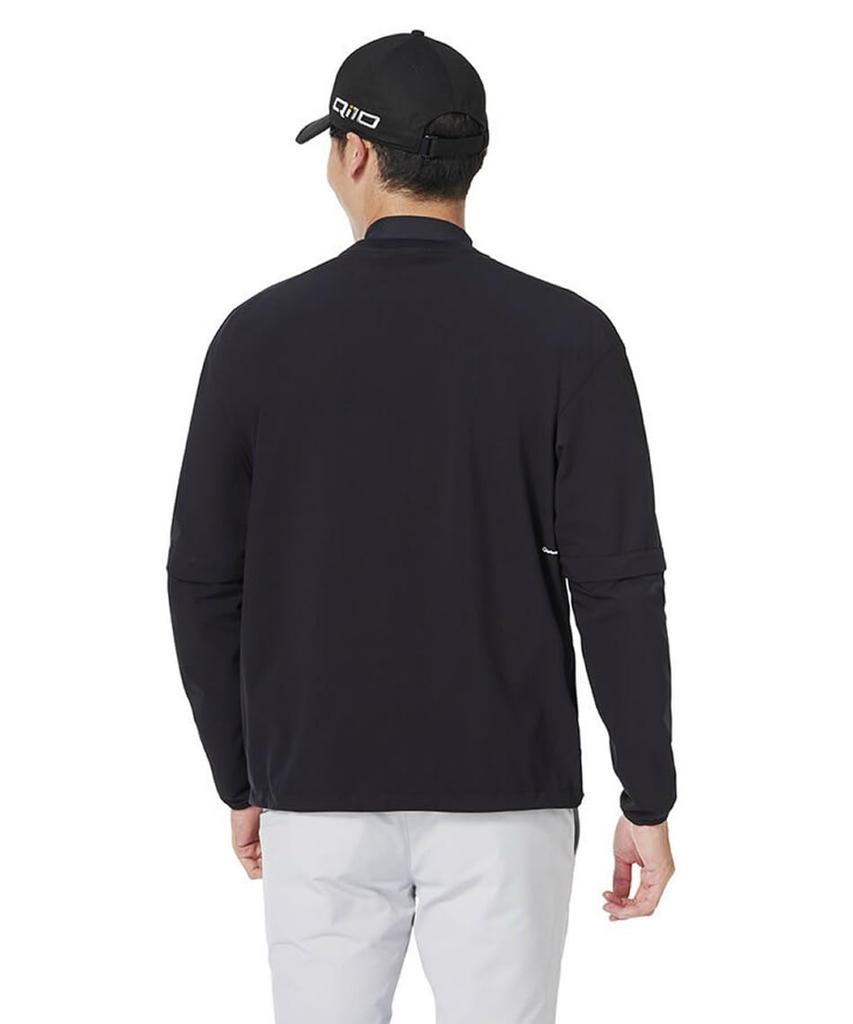 TaylorMade Removable Sleeve Long Sleeve Crew Jacket, Black, Size M, Men's, 2024FW UN349