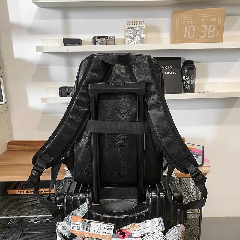 Мужской ретро рюкзак большой емкости дорожный рюкзак компьютерная сумка ПУ школьный рюкзак студент