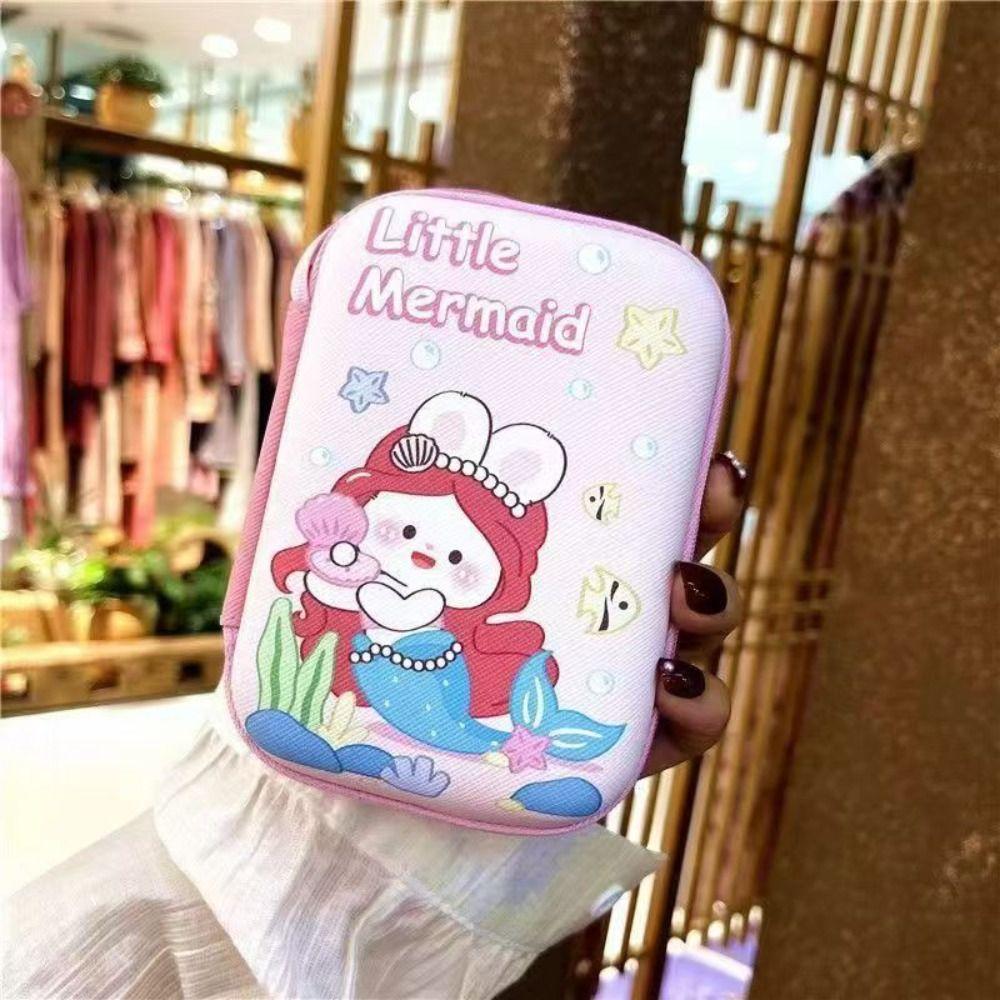 PU коробка для хранения кабеля данных прямоугольный чехол для хранения наушников для путешествий