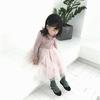 2022 Girls Lace Dress Long Sleeve with Star Children's Princess Dress Baby Dress