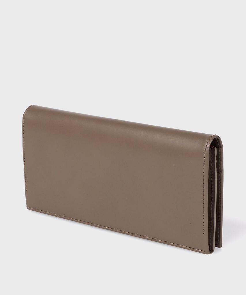 Paul Smith Striped Colored Edge Long Wallet in Grayish Beige