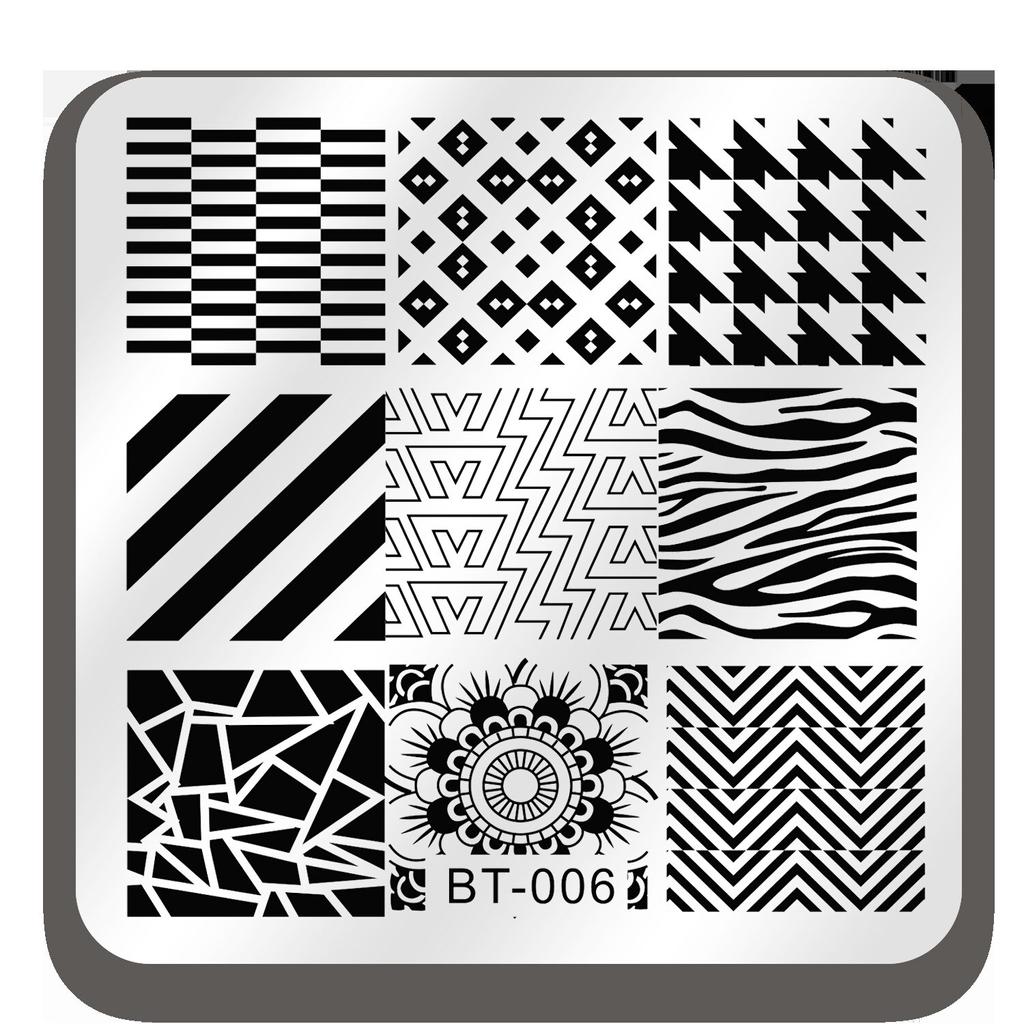 1 PC Nail Art Templates Stamping Plate Design Flower Butterfly Glass Temperature Lace Stamp Templates Plates Image Decor