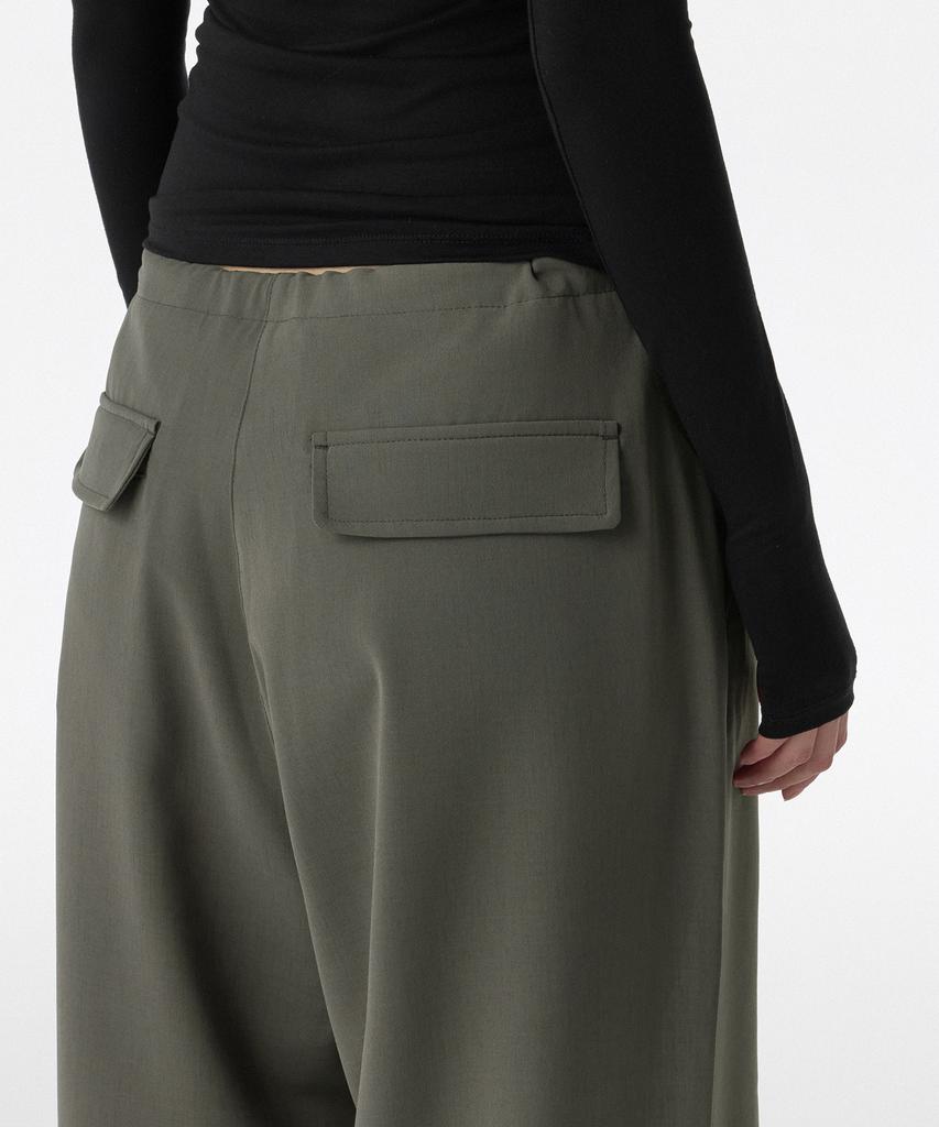 MUSINSA STANDARD WOMAN Women'S Linen-Like Parachute Pants [Khaki Gray]