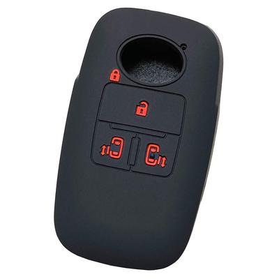 Силиконовый чехол для смарт-ключа IKT для автомобилей Daihatsu и Toyota 4 кнопки Черный Красный