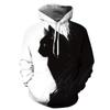 Spring New Black Cat Digital Printing Tops Autumn and Winter Long-sleeved Couples Loose Big Yards Hooded Sweater