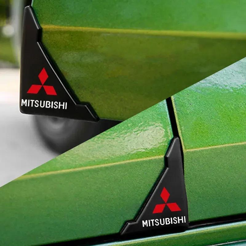 2 шт. Защитные наклейки на углы дверей автомобиля от царапин для Mitsubishi Ralliart Lancer ASX L200 Colt Pajero Outlander Eclipse