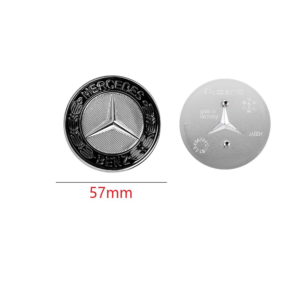 1pcs 57mm Aluminum Car Bonnet  Hood Sticker Auto Accessories For Mercedes Benz AMG W124 W140 W163 W202 W203 W204 W210 W211 W205