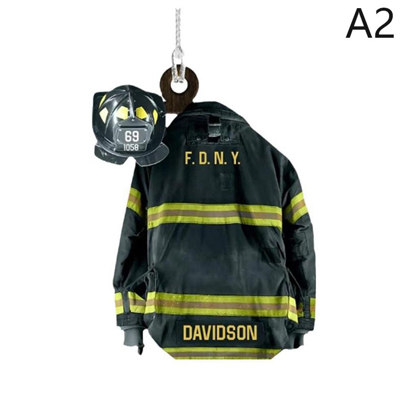 Автомобильный подвесной декор, пальто пожарного, шляпа, имитация модели, декор, кулон, подарок