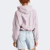 adidas Женская куртка Essentials с тремя полосками и цветным логотипом, повседневная, с капюшоном, тканая, фиолетовая IS1476
