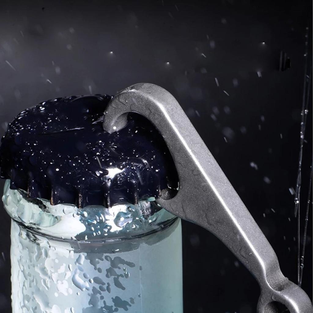 TC4 for Titanium Alloy for Creative Mini Beer Bottle Opener Keychain with for Key Rings Can Opener Portable EDC Gadget