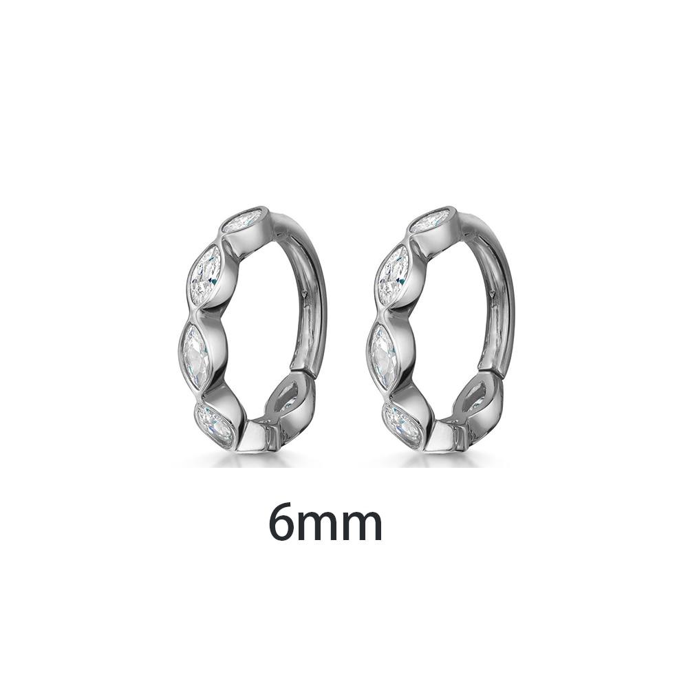 2 шт., минимальные серьги из нержавеющей стали с цирконом, женские и мужские спиральные серьги для козелка, хряща, раковины Daith, ювелирные изделия для пирсинга ушей