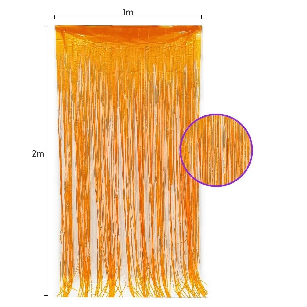Glow in the UV Fluorescent Macaron Streamers Curtain Neon Color Party Rain Curtain Party