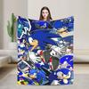 Sonices the H-Hedgehogs Soft Blanket  Boy Girl Plush Throw Blanket Funny Bedroom Flannel Bedspread Sofa Bed Cover