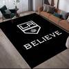 LA Kings Flannel Printed Carpet, Home Sofa Decoration for Living Room & Bedroom, Non‑Slip Play Flannel Floor Mat for Game Room