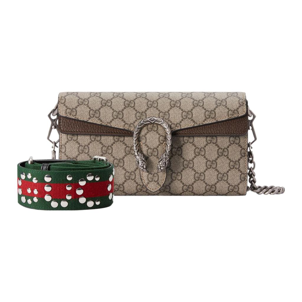Gucci Dionysus 23 Early Spring Tiger Head Lock Buckle Removable Shoulder Strap Leather And Canvas Crossbody Bag Women crossbody bag 731782-96IWN-8747