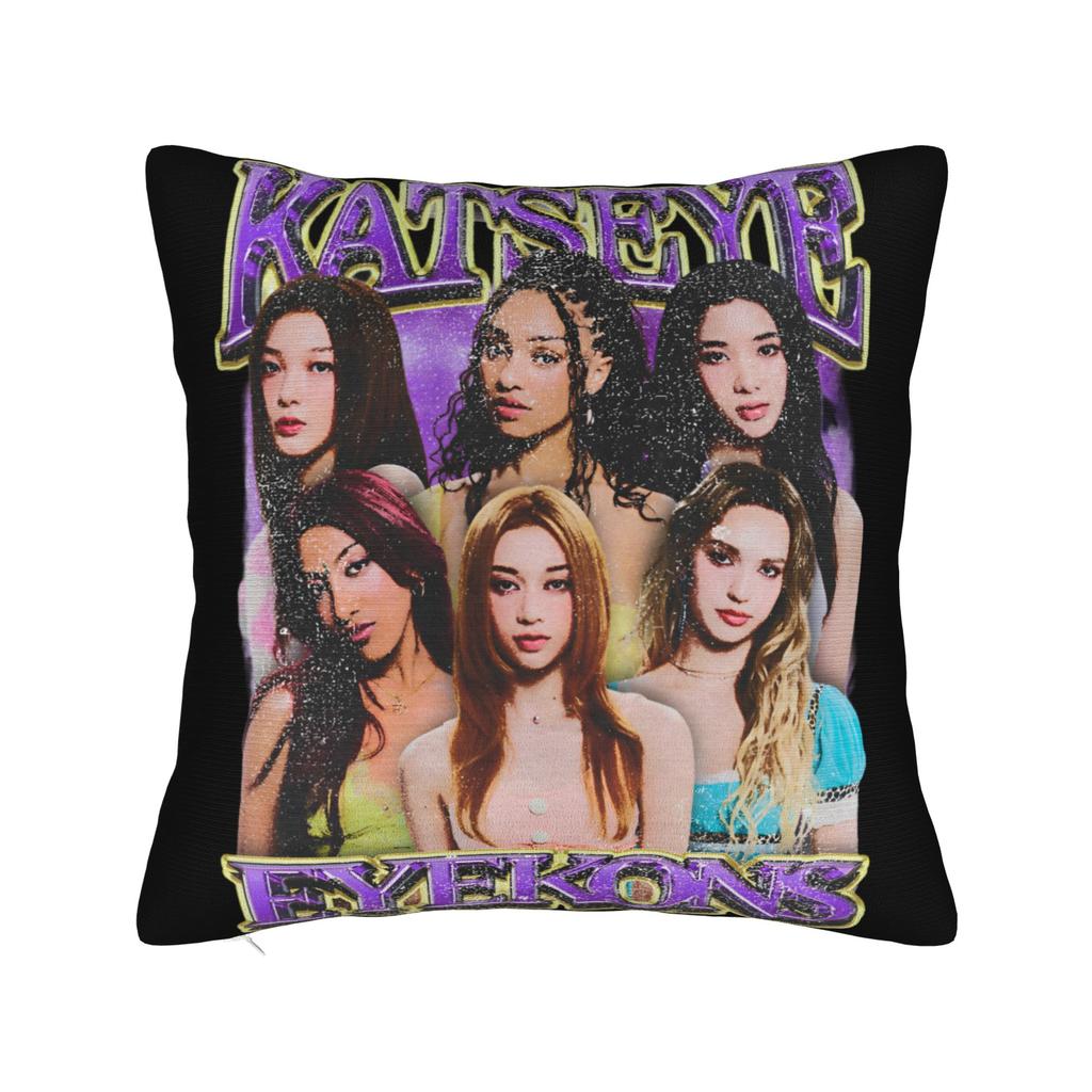Manon Katseye Gnarly Square Pillow Case Polyester Decorative Pillow Kpop Style Group Funny Cushion Covers