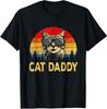Мужская винтажная футболка с надписью Cat Daddy, забавный подарок для любителя кошек, Кошачий папа, унисекс