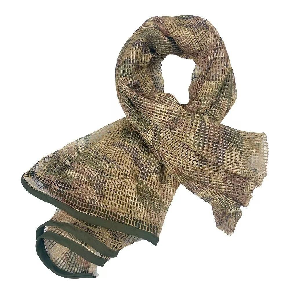 Lightweight Mesh Scarf Camouflage Netting Neck Scarf Durable Head Wrap Outdoor Sports