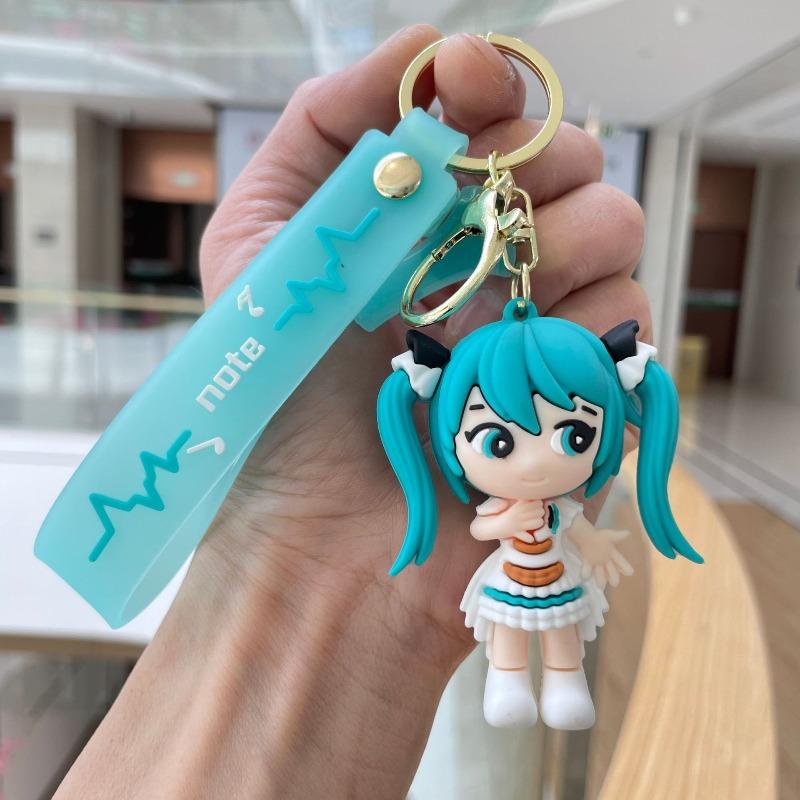 Брелоки серии Hatsune Miku, Мультяшные подвески, Подвески для школьной сумки, Брелоки для ключей, 2D Фигурки, Милые куклы, Брелоки для ключей автомобиля