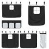 Bunk Bed with Curtains White & Black 80 x 200 cm Pine Wood