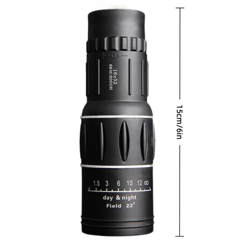 Монокулярный телескоп с двойной фокусировкой 16x52 Ночной телескоп-шпион Новая оптическая зум-подзорная труба Для улицы