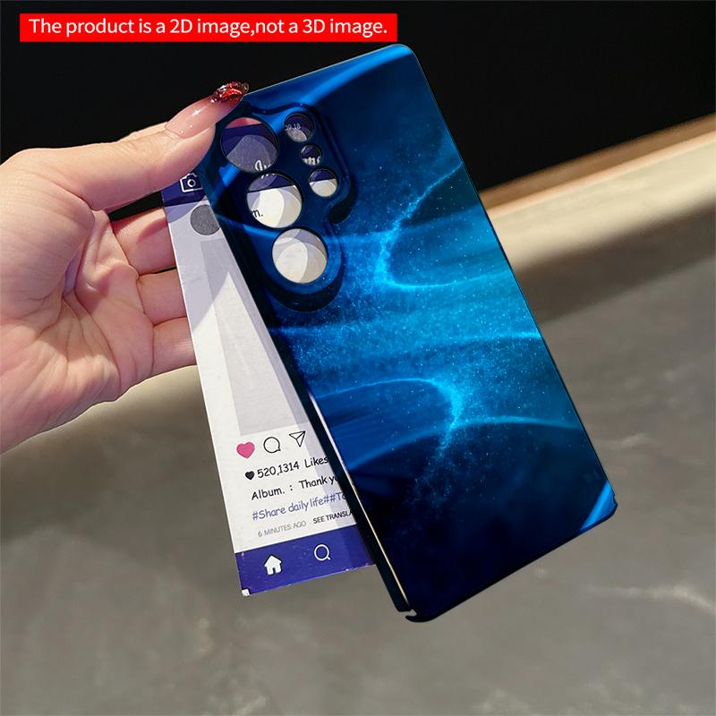 2DFlat Samsung phone case Blue Cosmic Flow Phone Case Applicable to Galaxy S22 S23 S24 S25ULTRA S26 A12 A13 A14 A15 A16