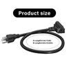 Short Y Splitter Power Cable NEMA 5 15P to 5 15R and C5 30CM/60CM Replacement Cord for Electronics