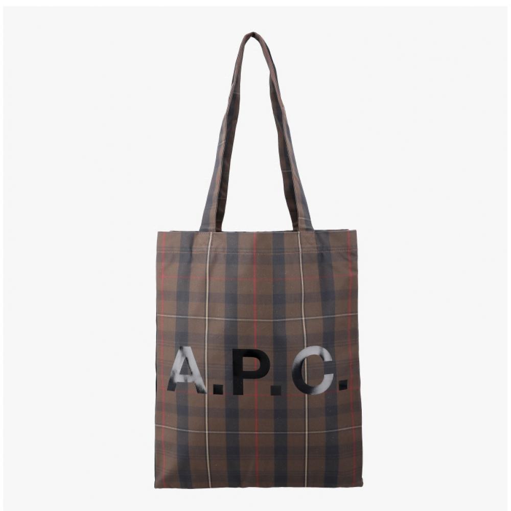 A.p.c Клетчатая Эко-сумка M61442 Caa Brown Lou